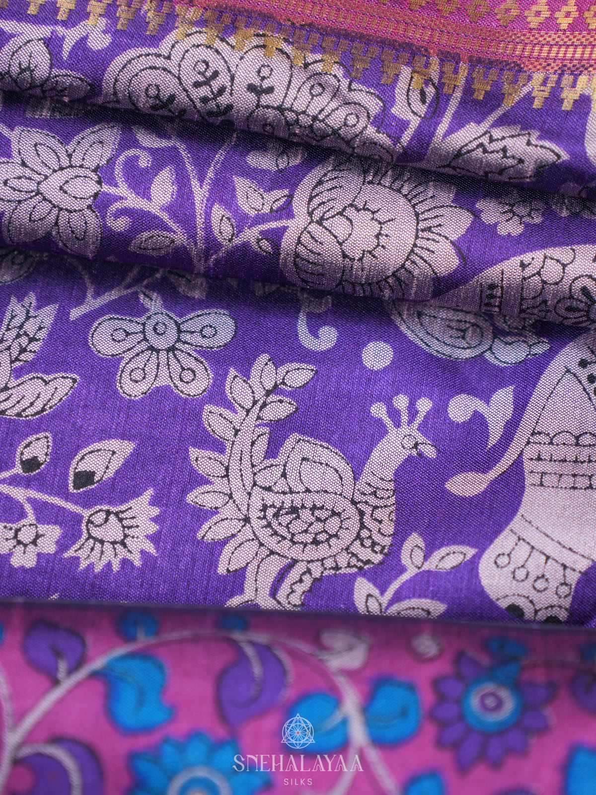 Purple Ikat Saree
