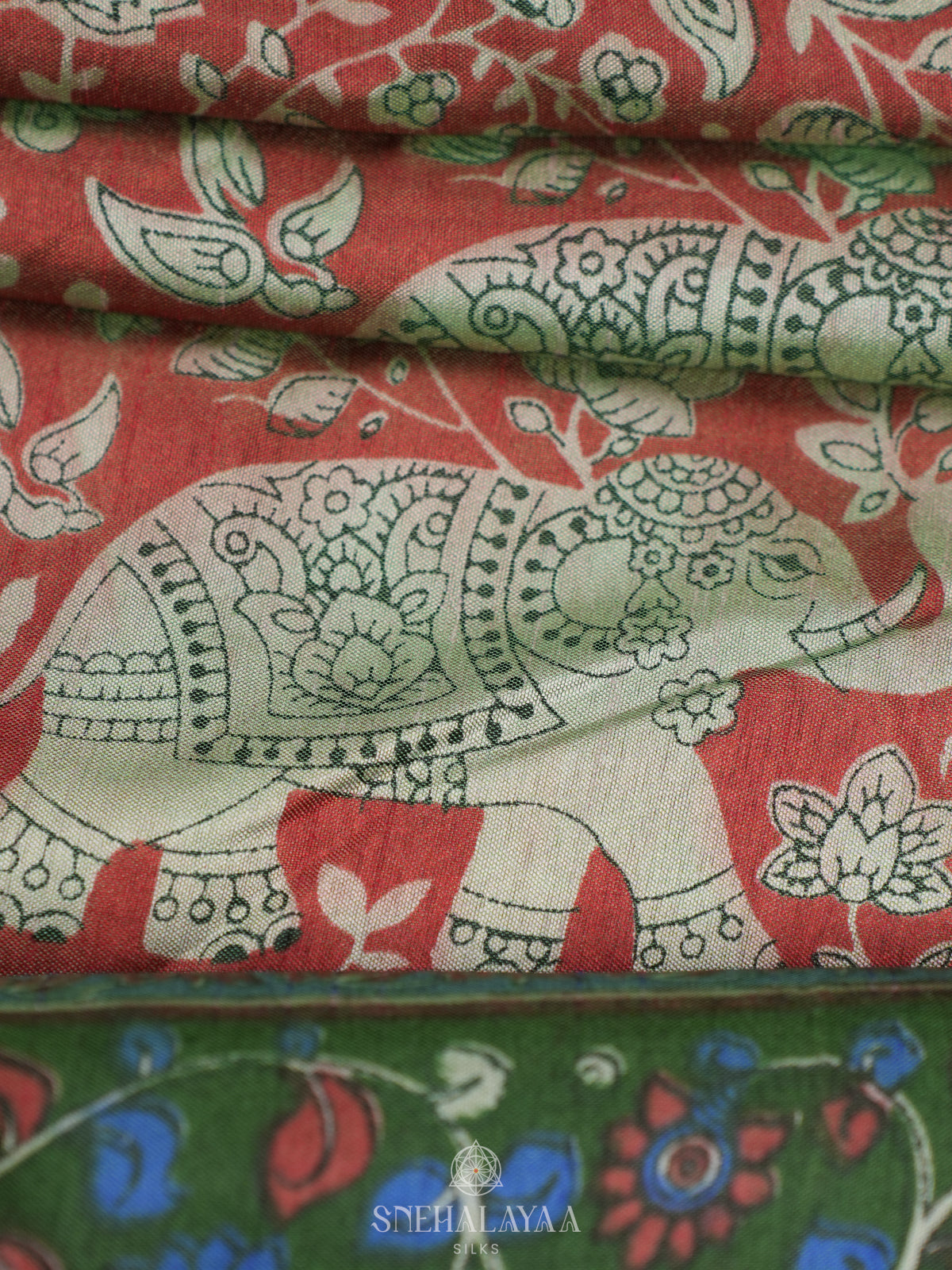Maroon Ikat Saree