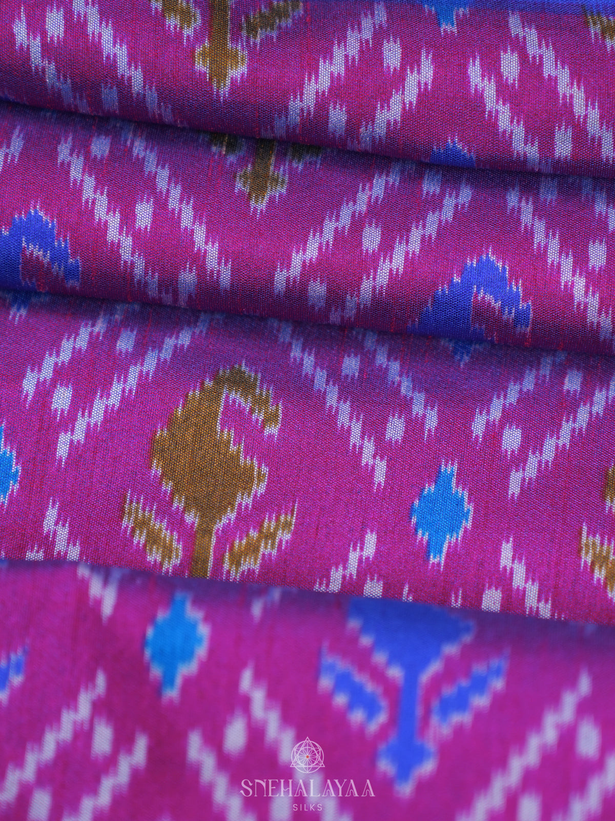 Magenta Purple Ikat Saree