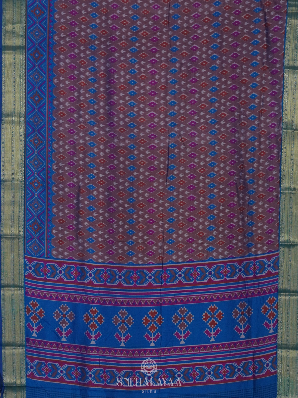 Grey Ikat Saree