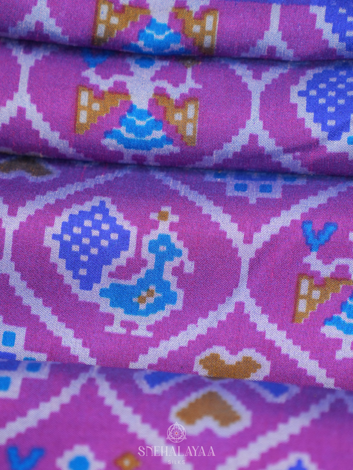 Purple Ikat Saree