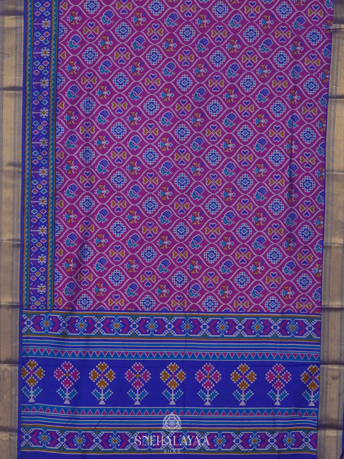 Purple Ikat Saree