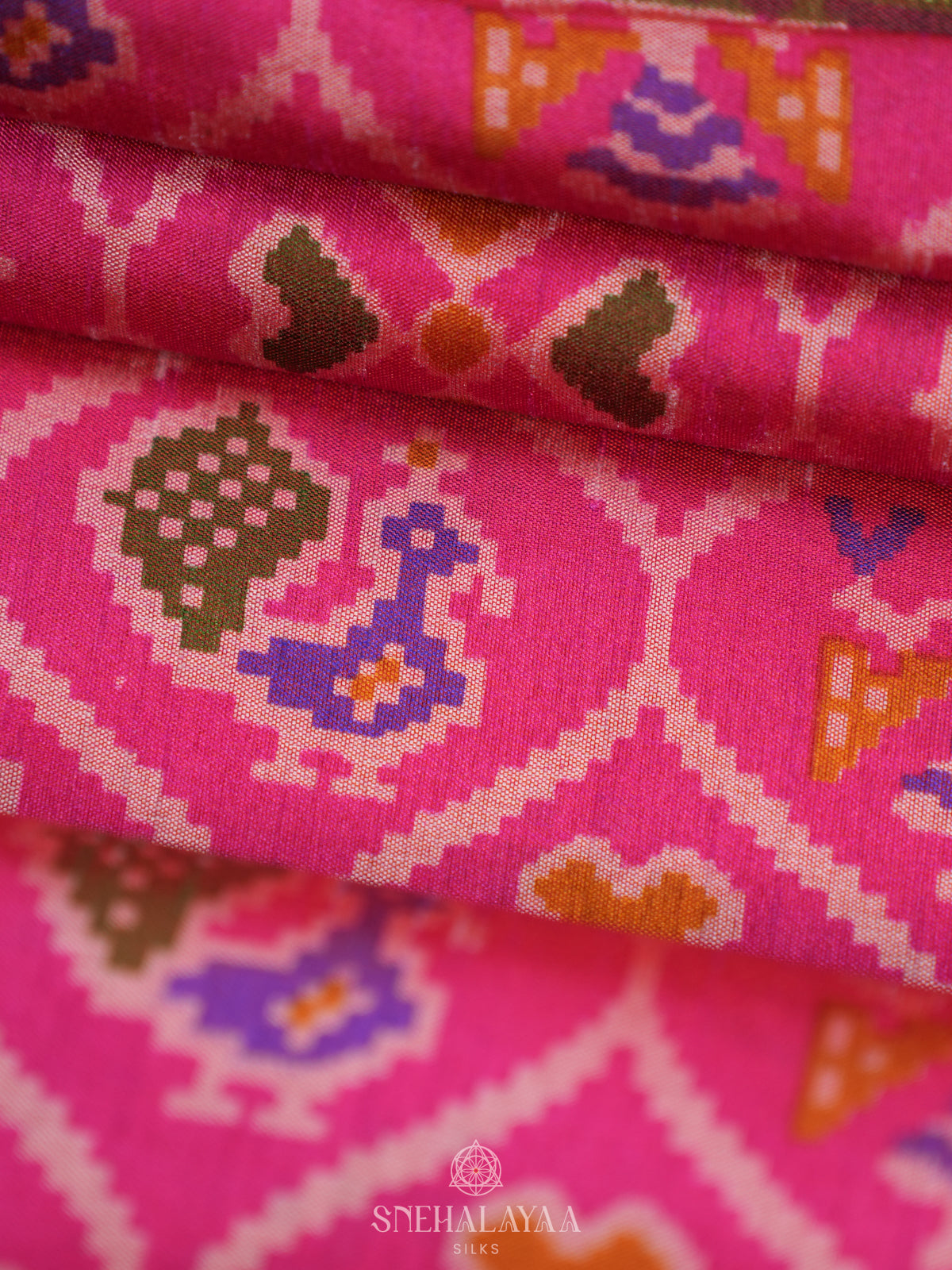 Pink Ikat Saree