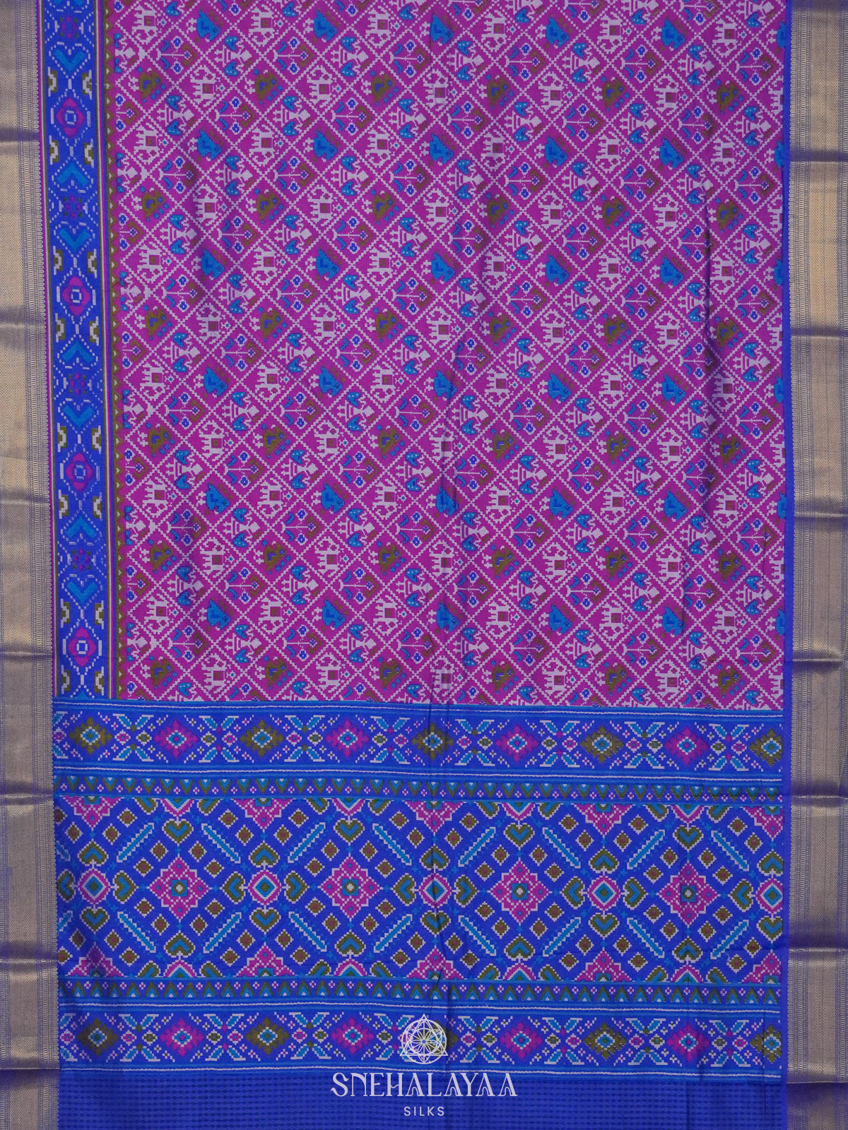 Purple Ikat Saree