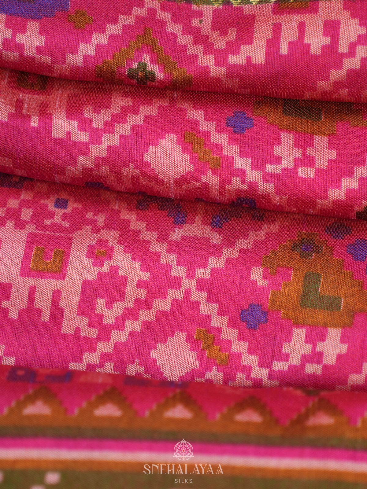 Pink Ikat Saree