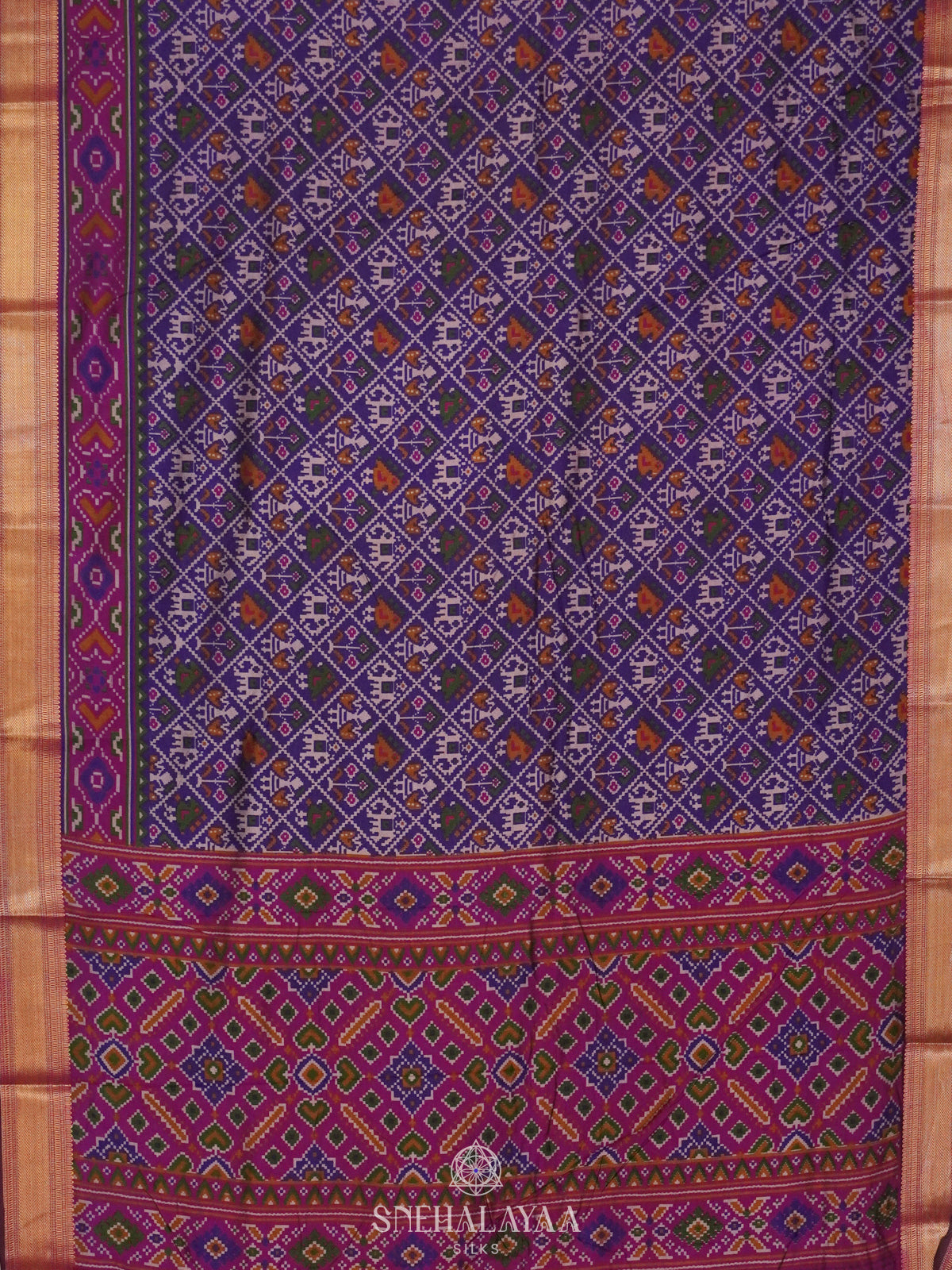 Purple Ikat Saree
