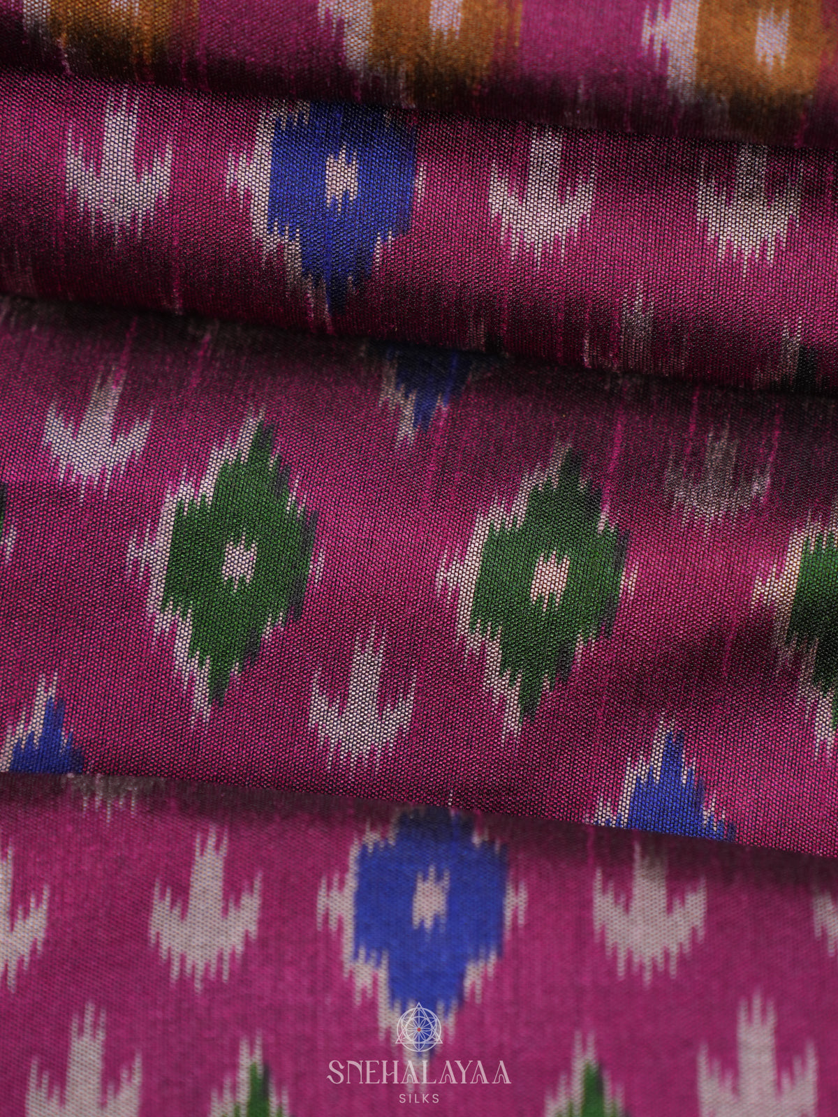 Magenta Ikat Saree