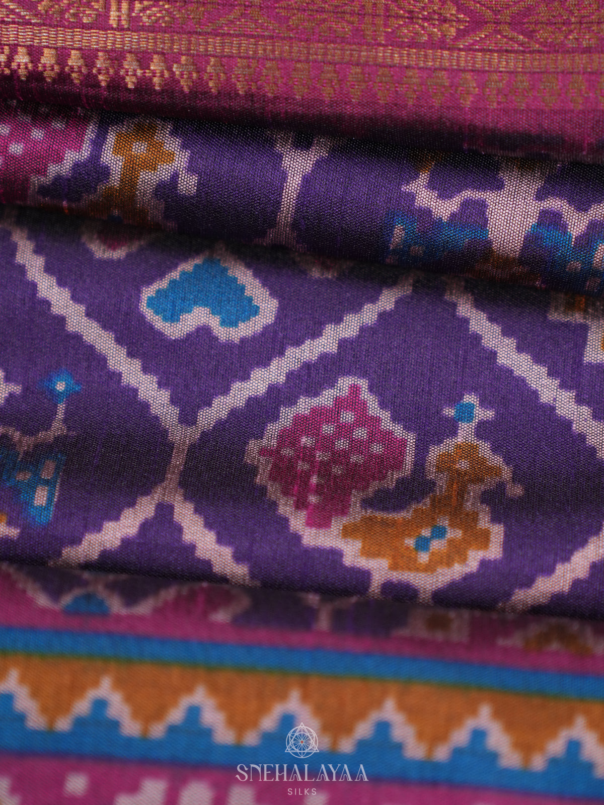 Purple Ikat Saree