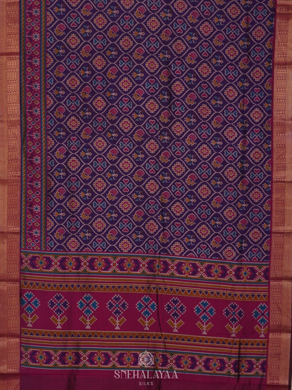 Purple Ikat Saree