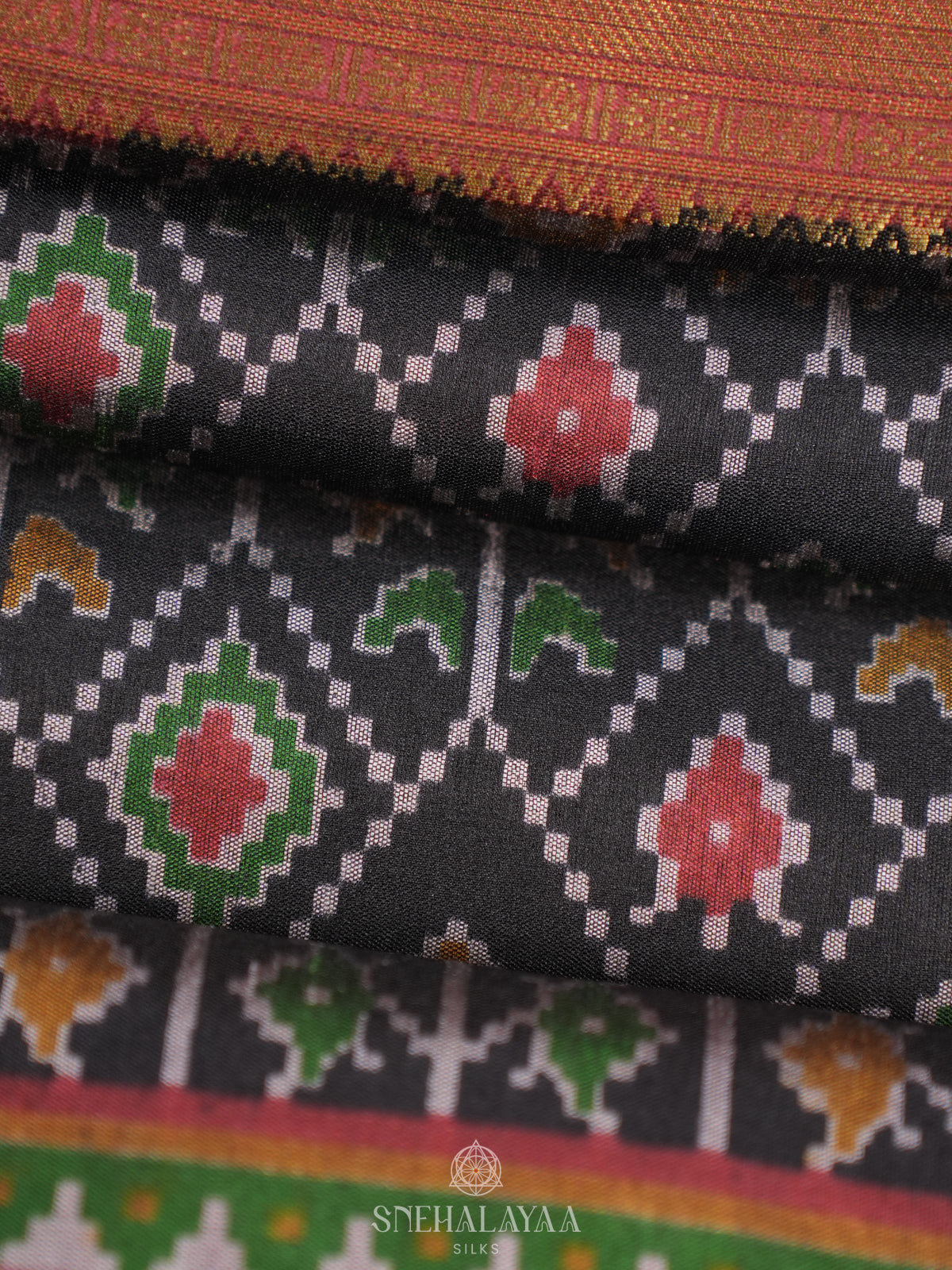 Black Ikat Saree