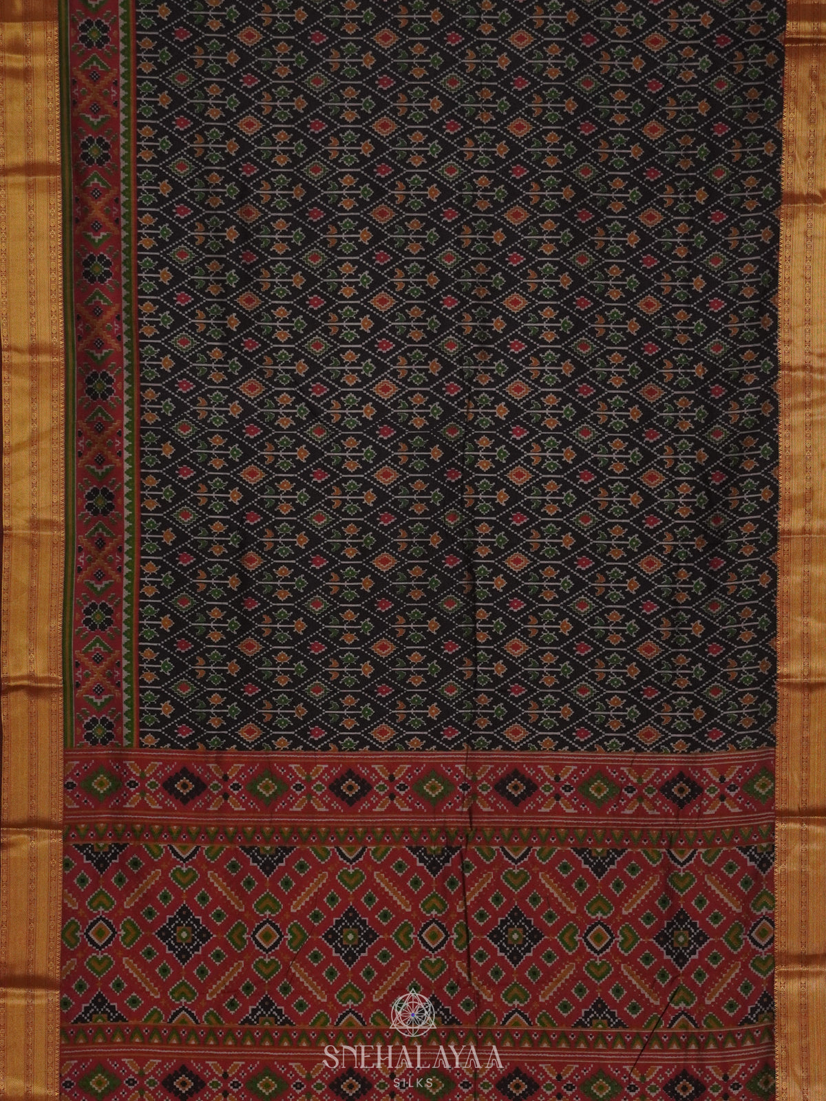 Black Ikat Saree