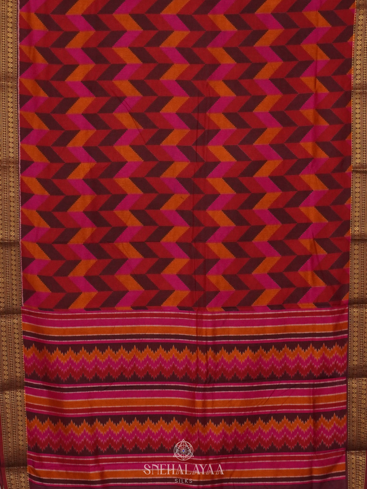 Multicolour Ikat Saree