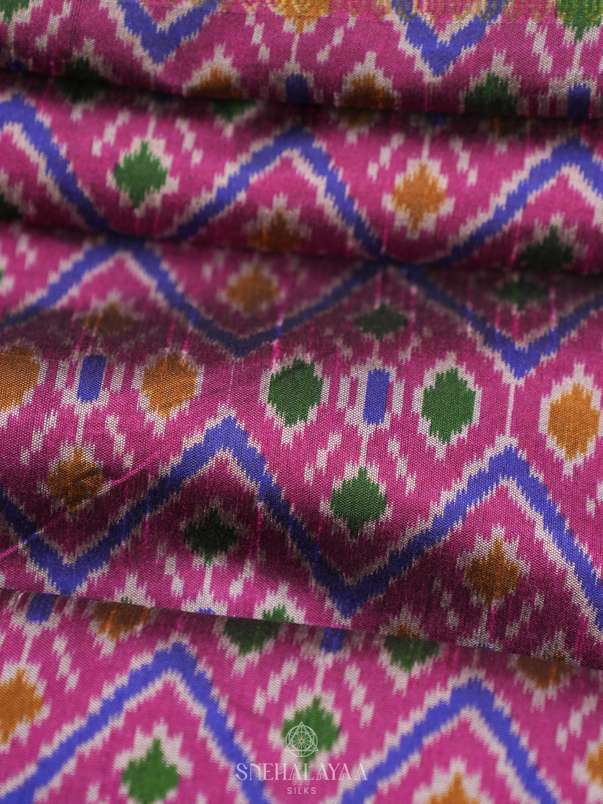 Magenta Ikat Saree