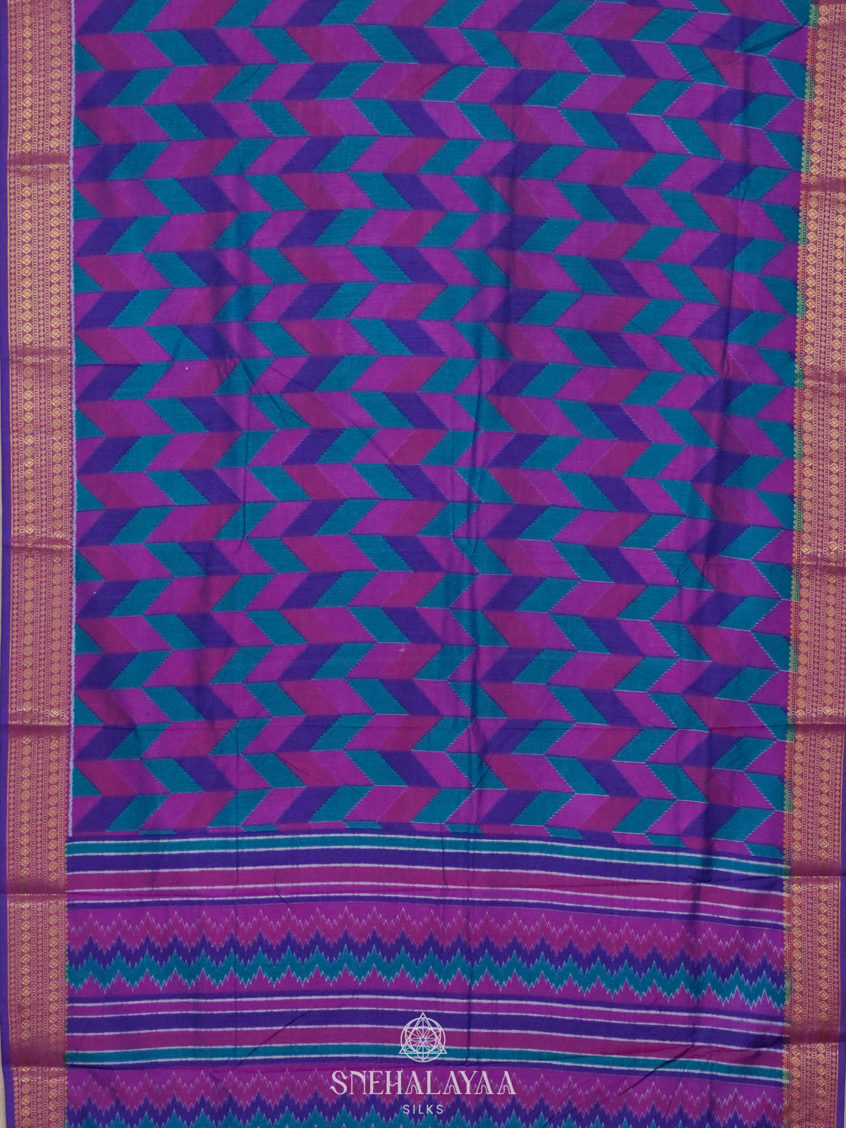 Multicolour Ikat Saree