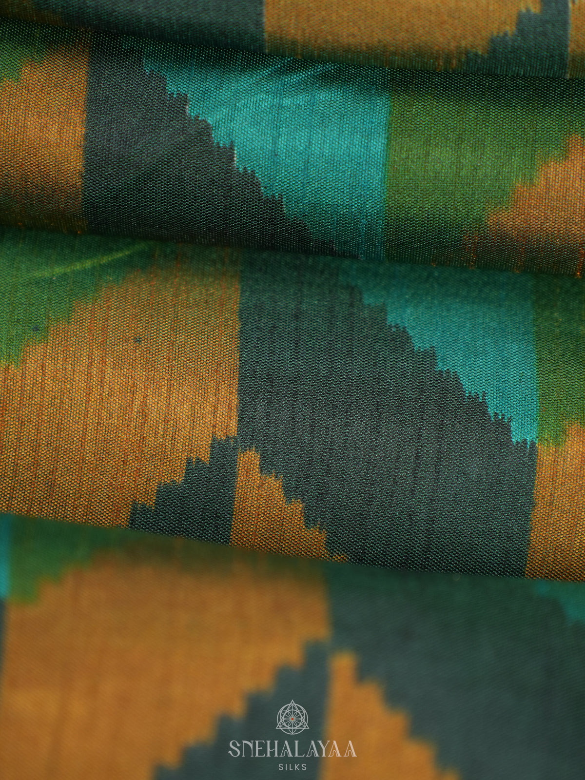 Multicolour Ikat Saree