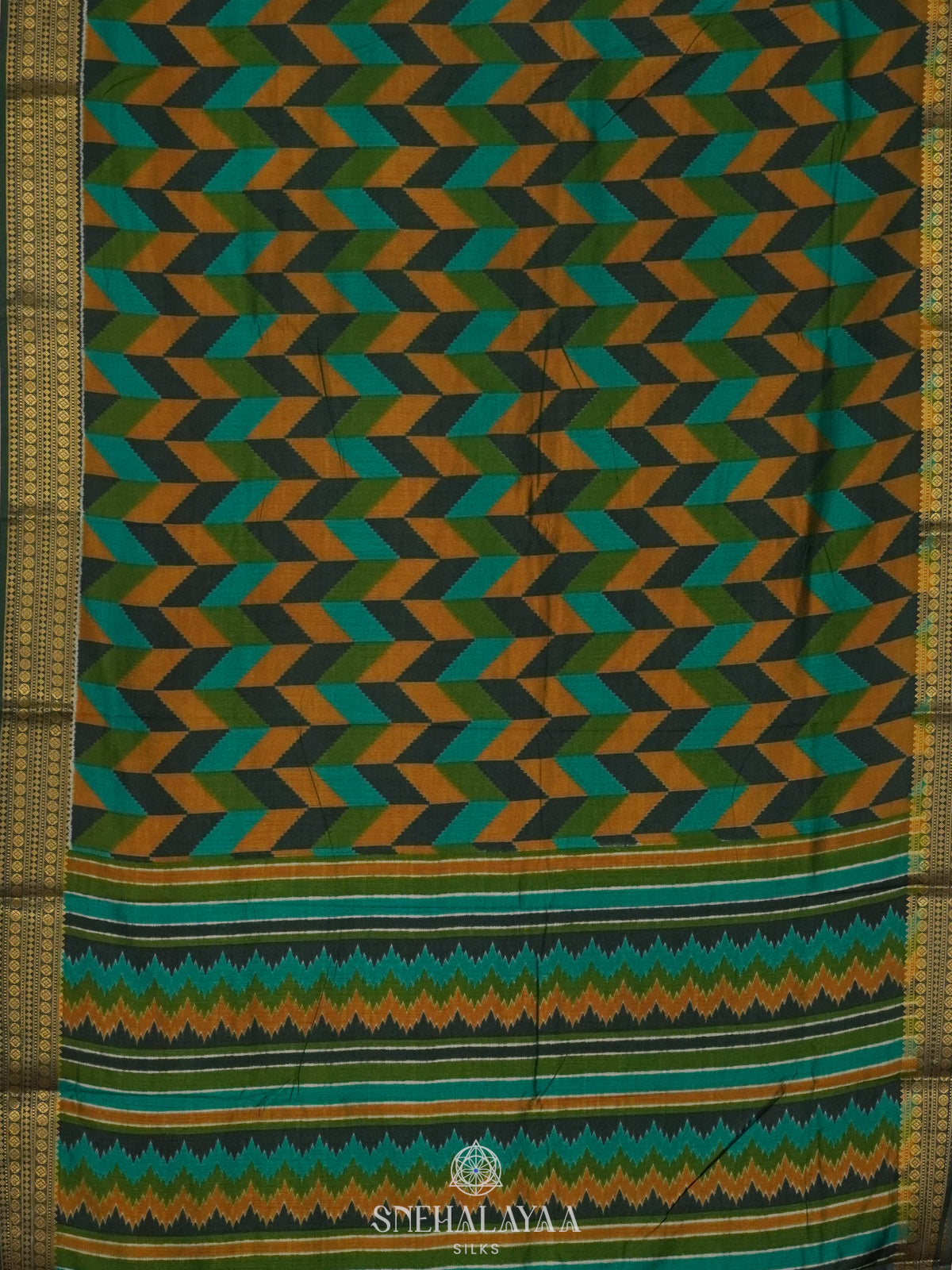 Multicolour Ikat Saree