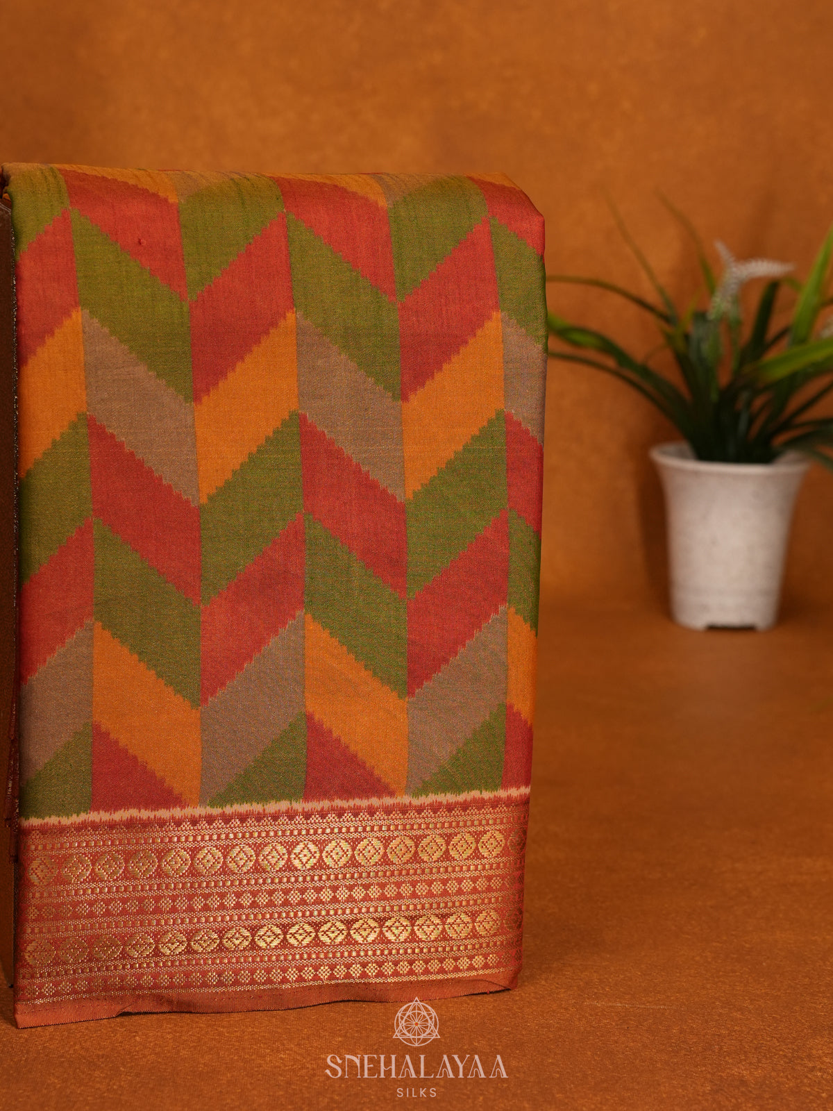 Multicolour Ikat Saree
