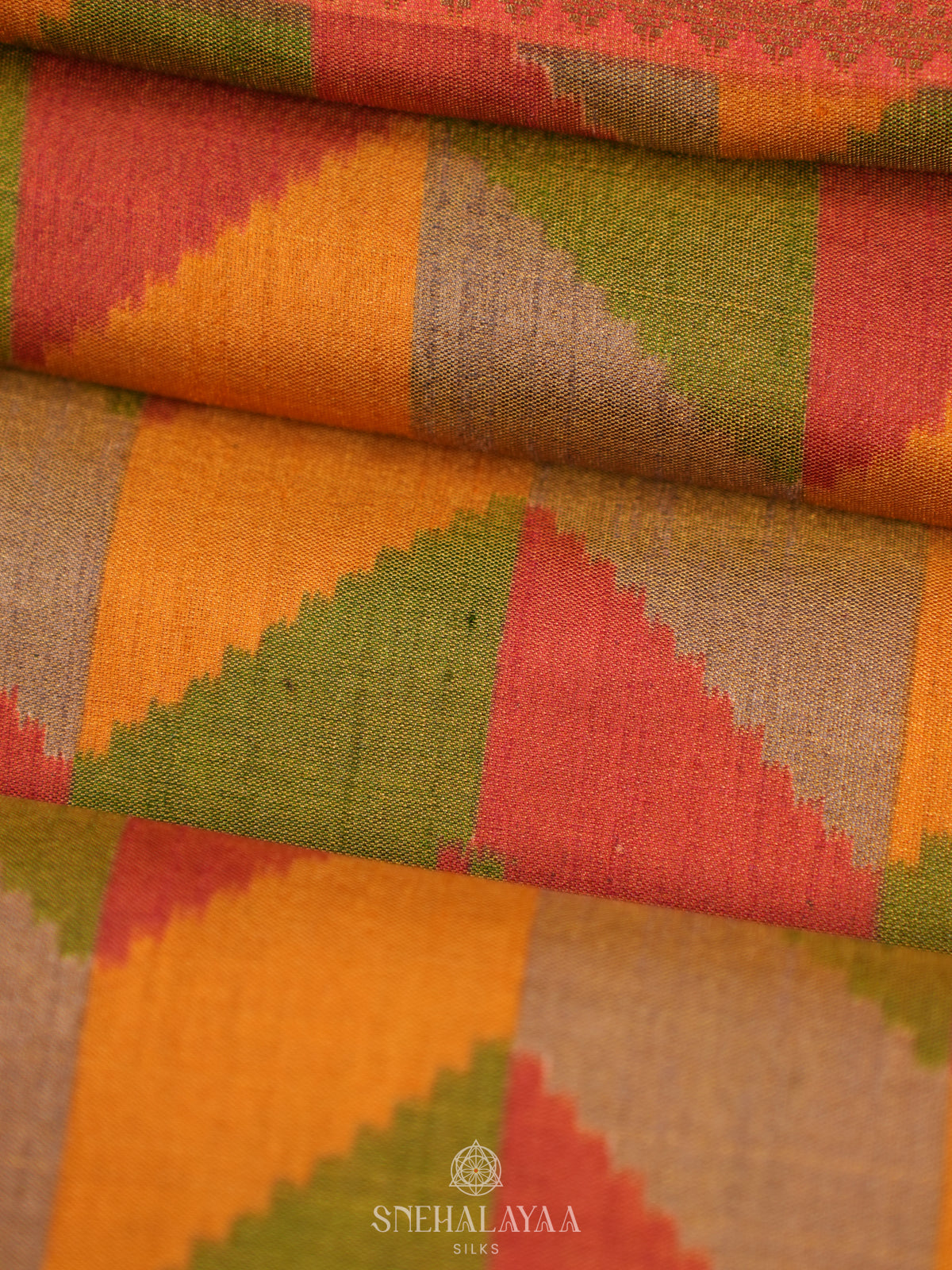 Multicolour Ikat Saree