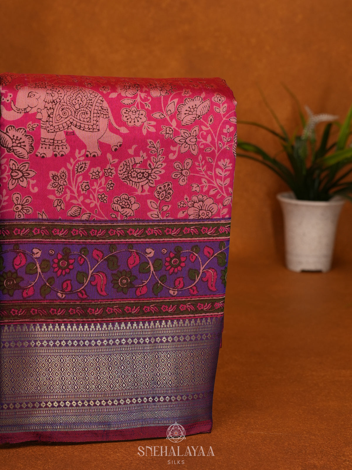 Pink Ikat Saree