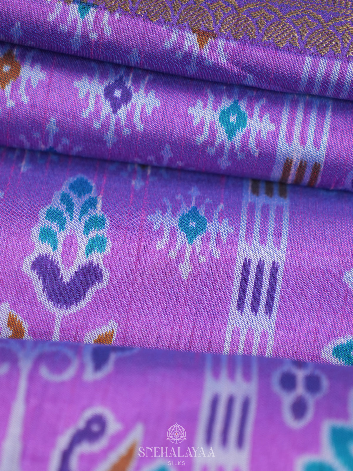 Purple Ikat Saree