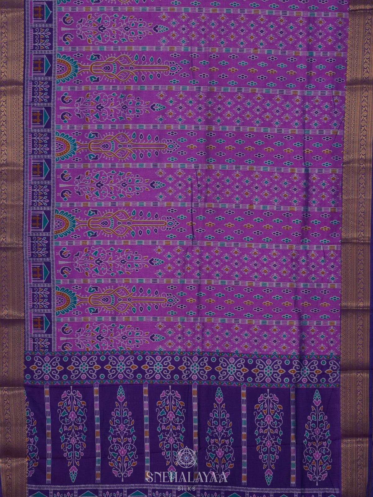 Purple Ikat Saree