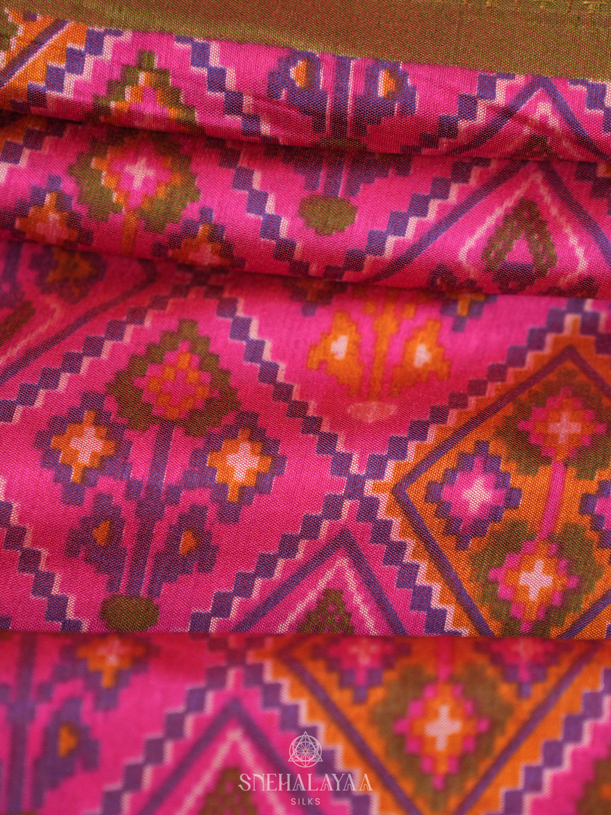 Pink Ikat Saree