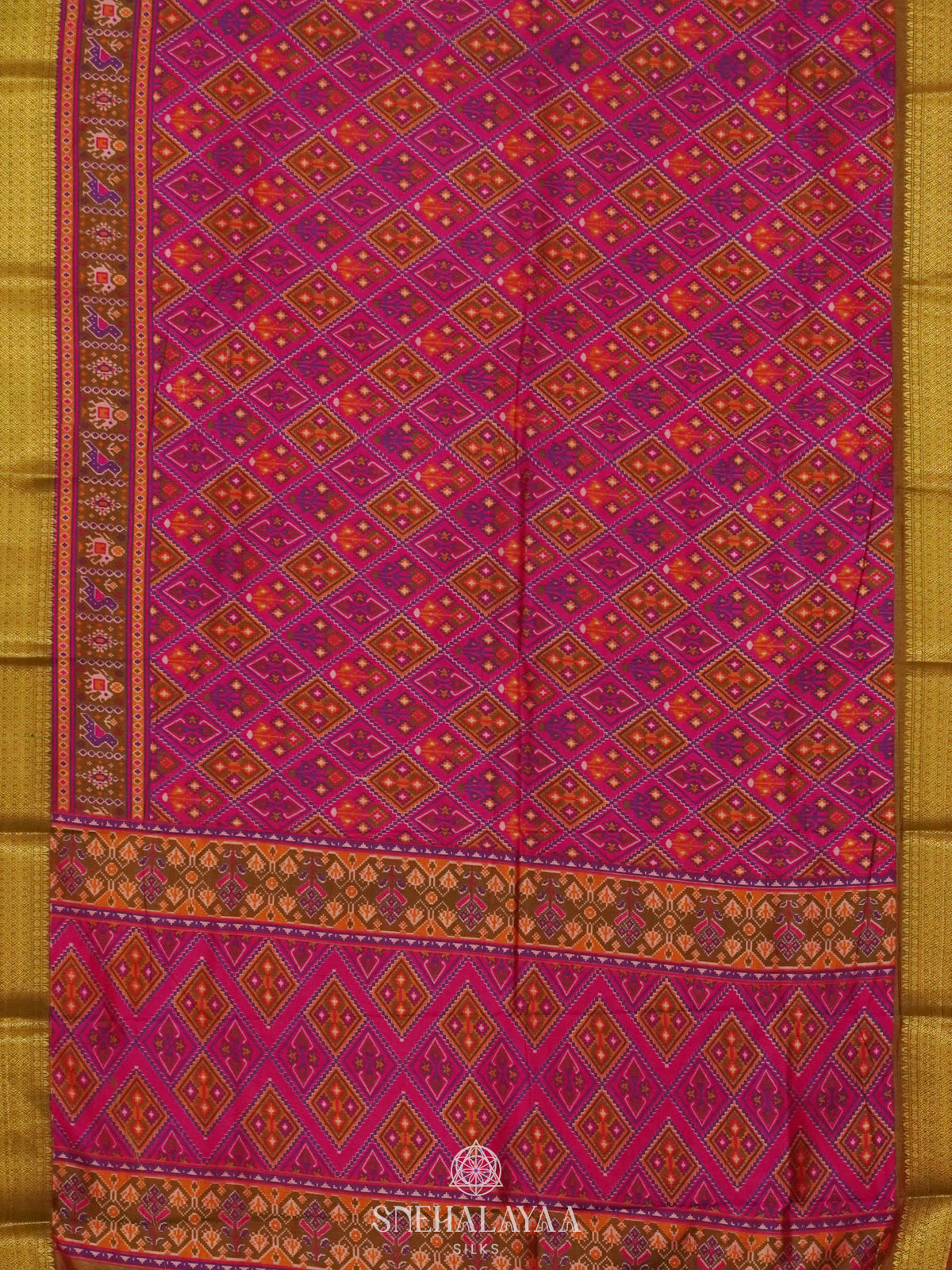 Pink Ikat Saree