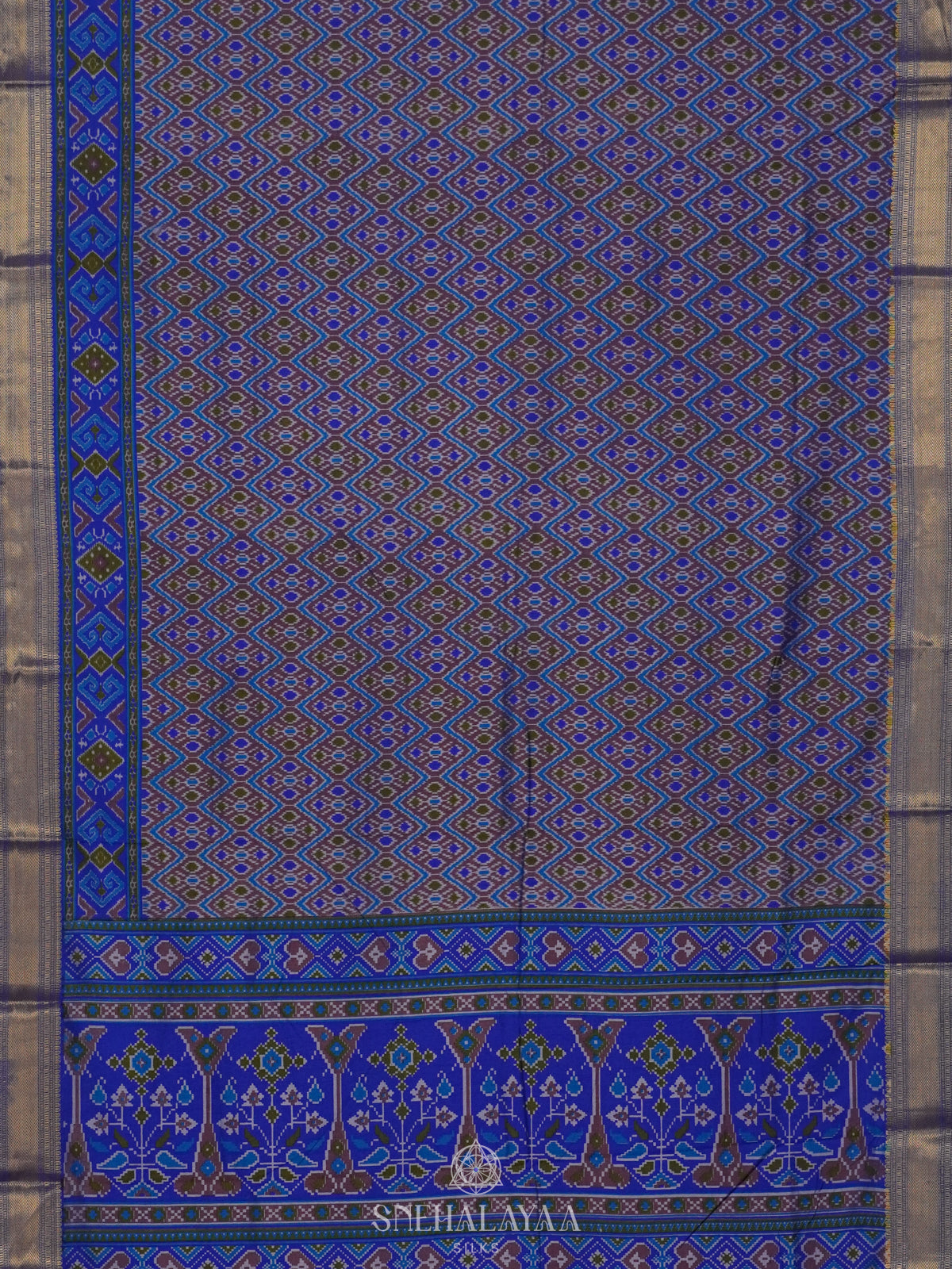 Grey Ikat Saree
