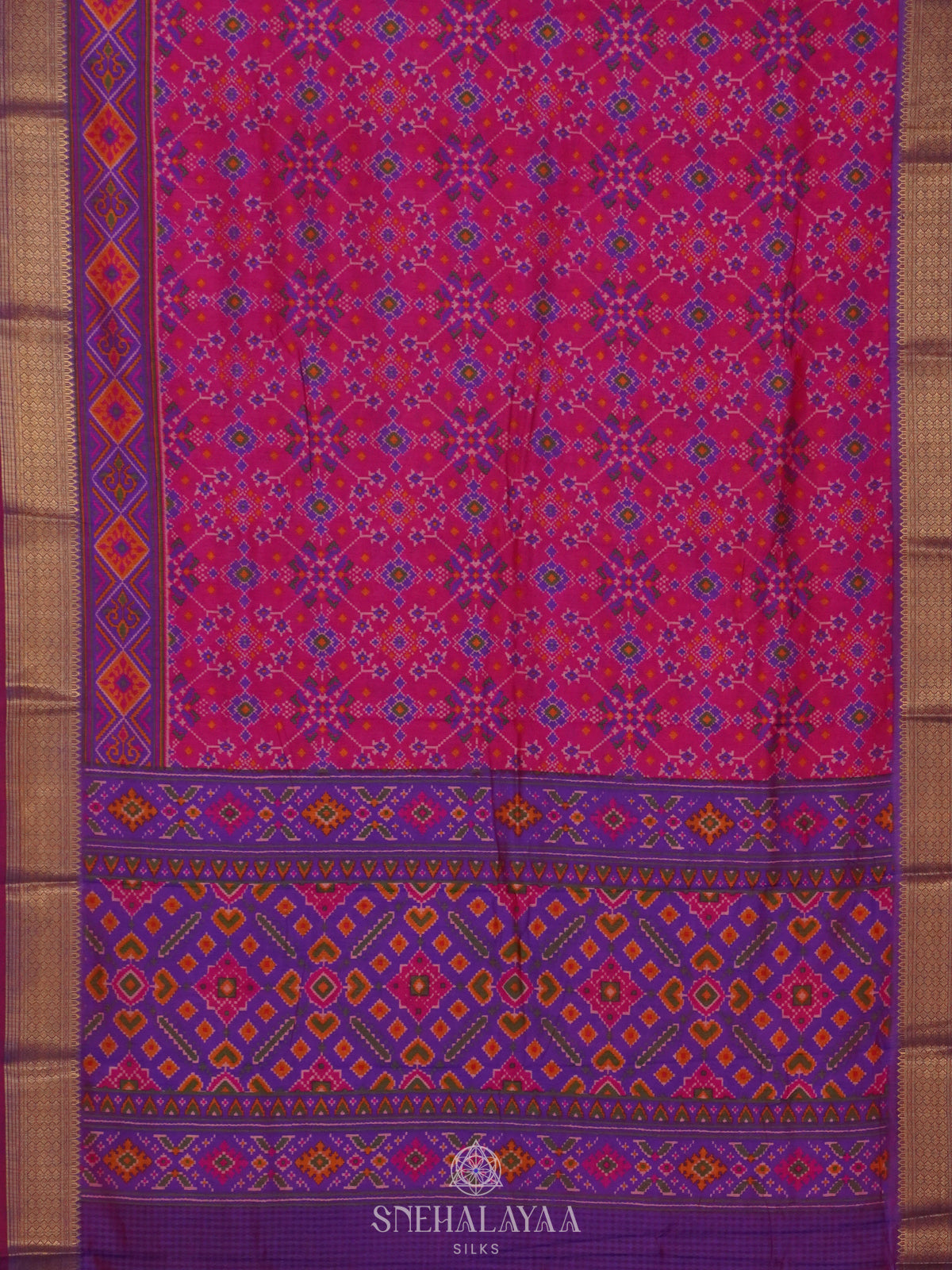 Pink Ikat Saree