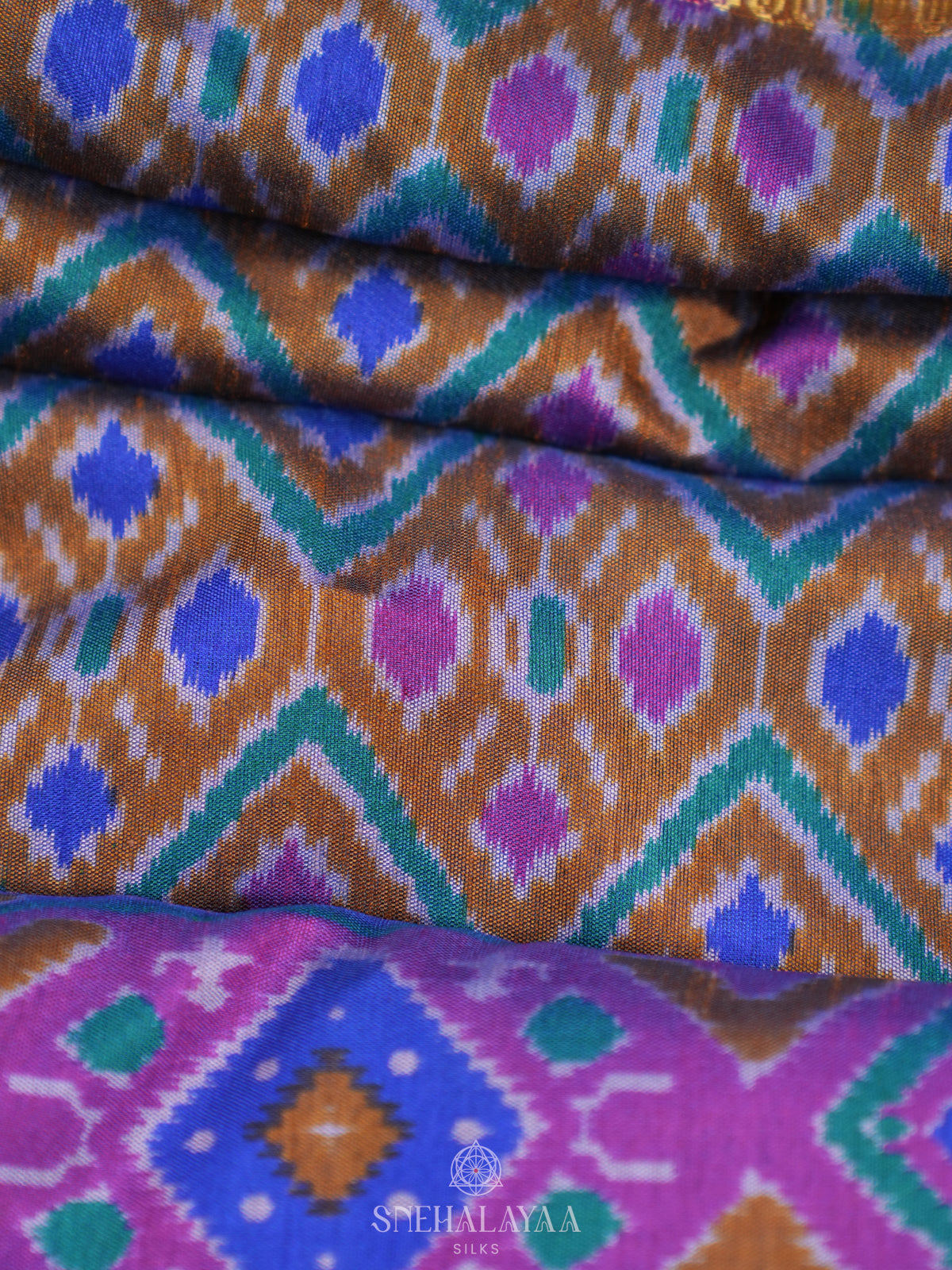 Brown Ikat Saree