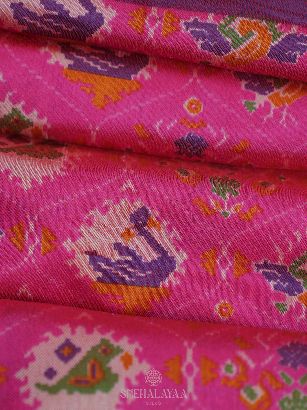 Pink Ikat Saree