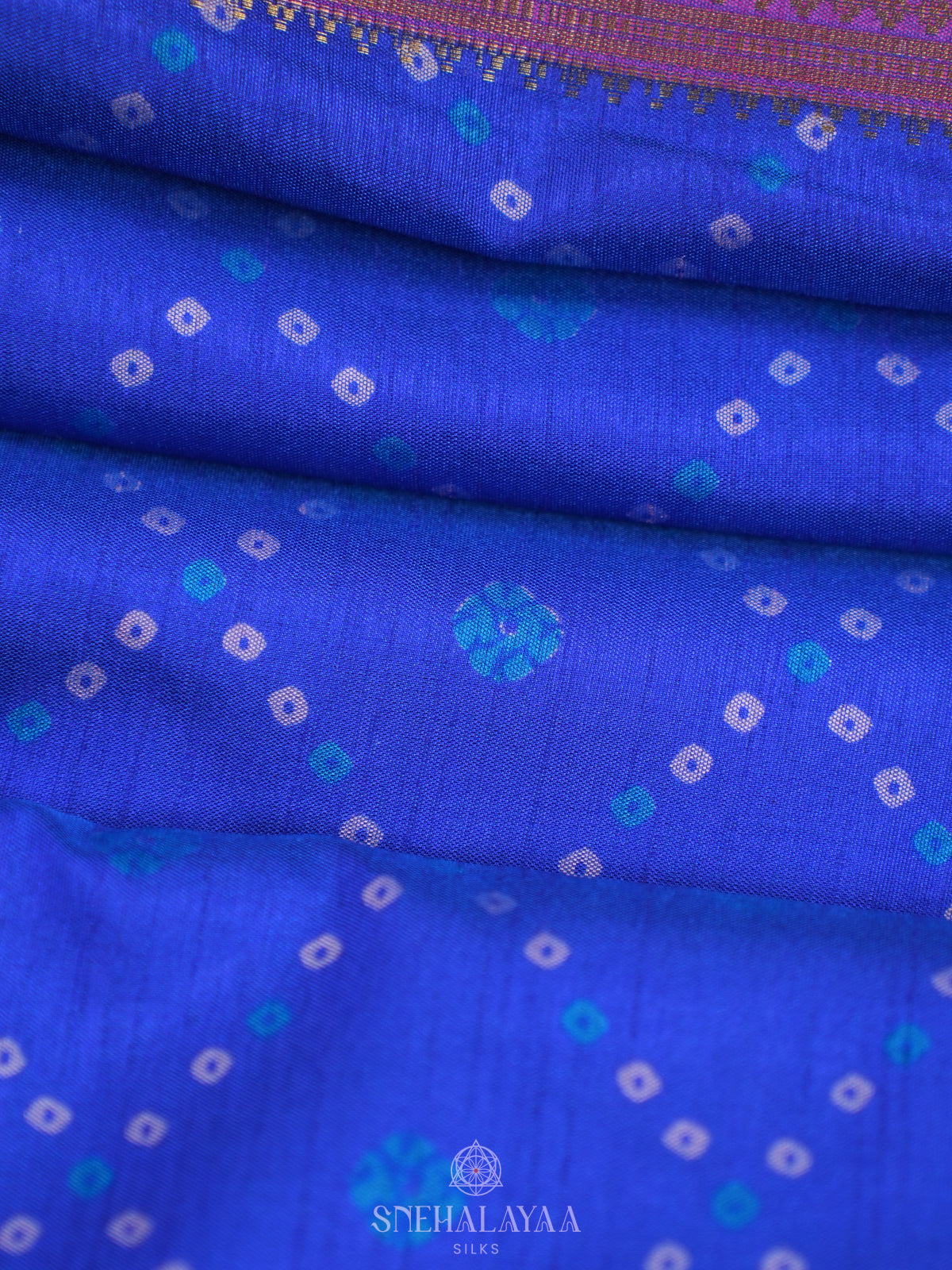 Royal Blue Ikat Saree