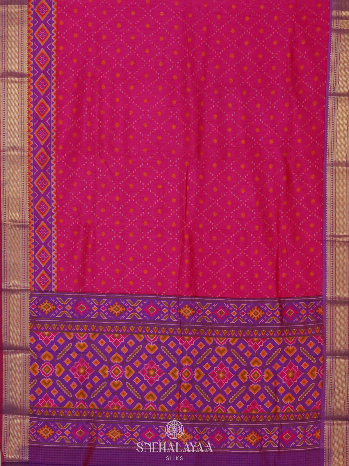 Pink Ikat Saree