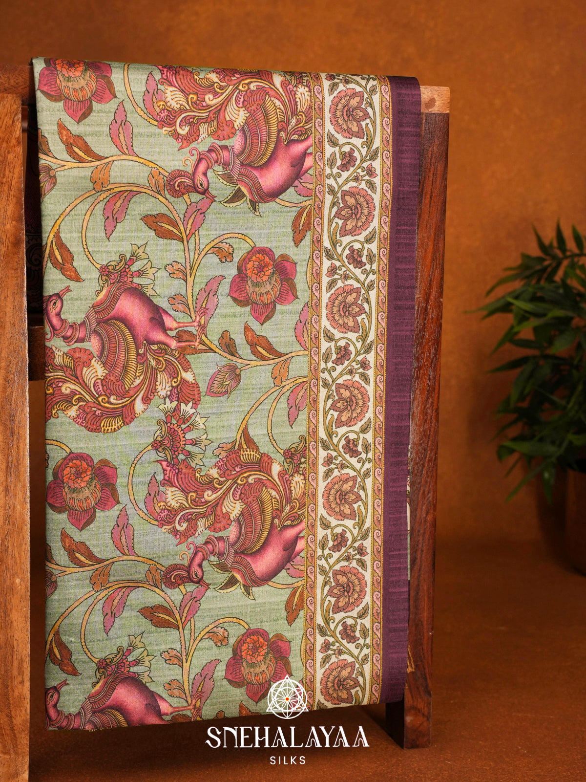 Sage Green  Tussar Saree