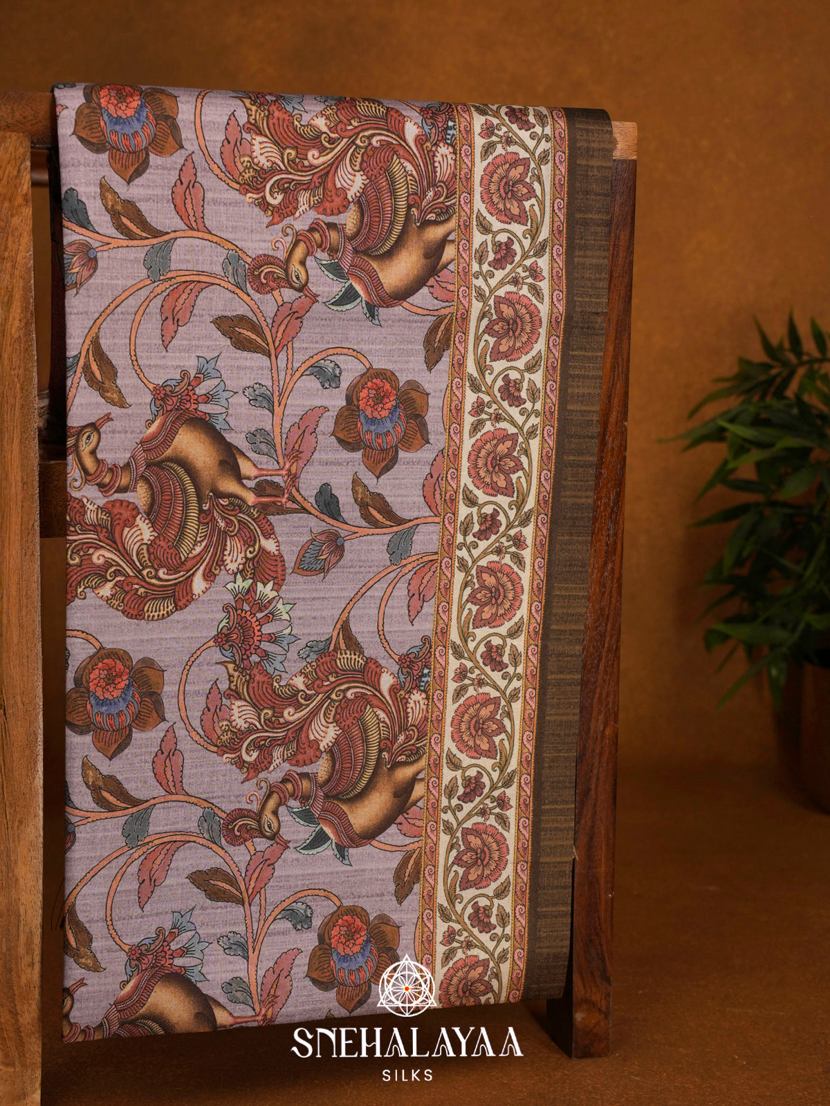 Lavender  Tussar Saree