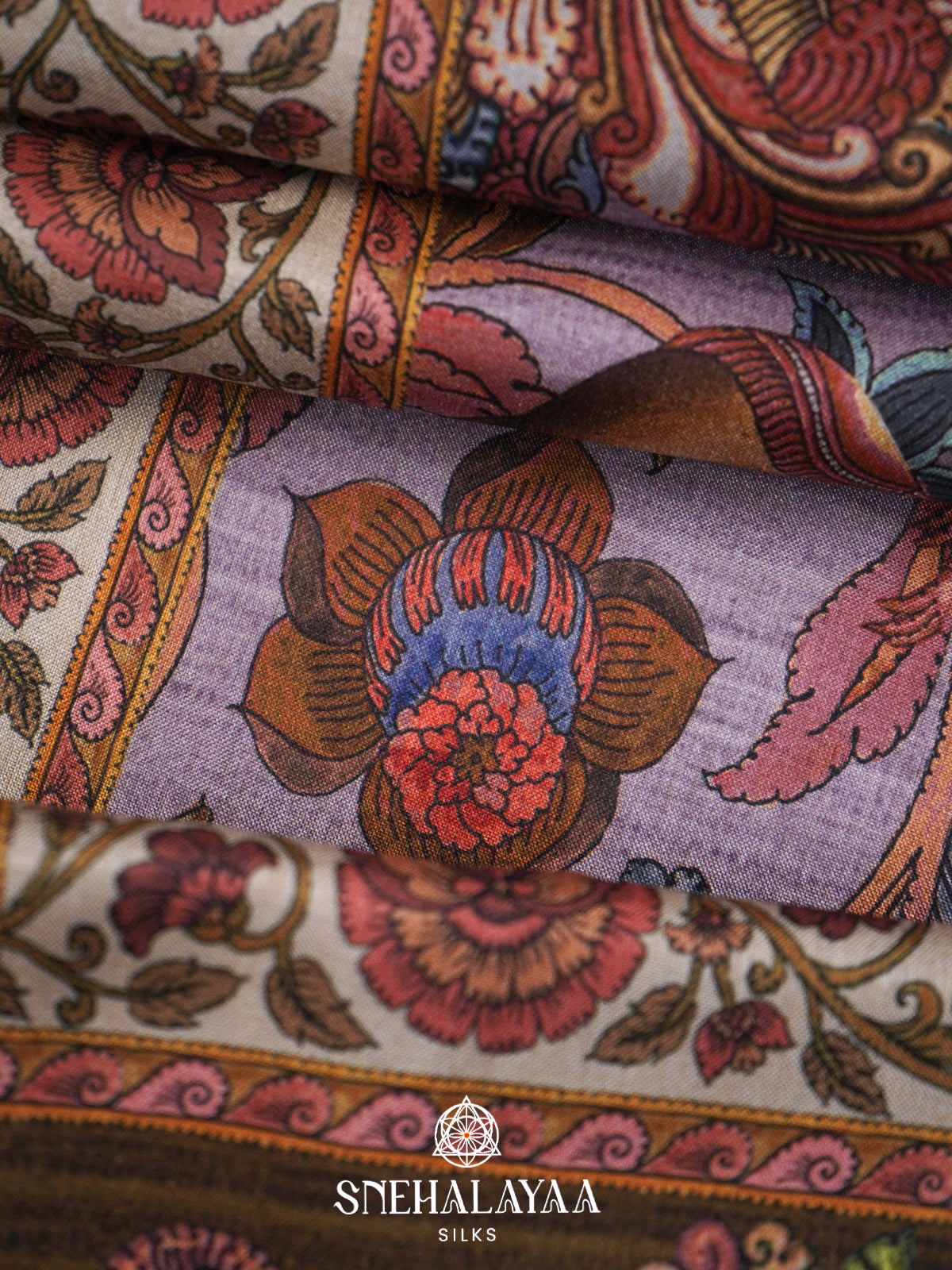 Lavender  Tussar Saree