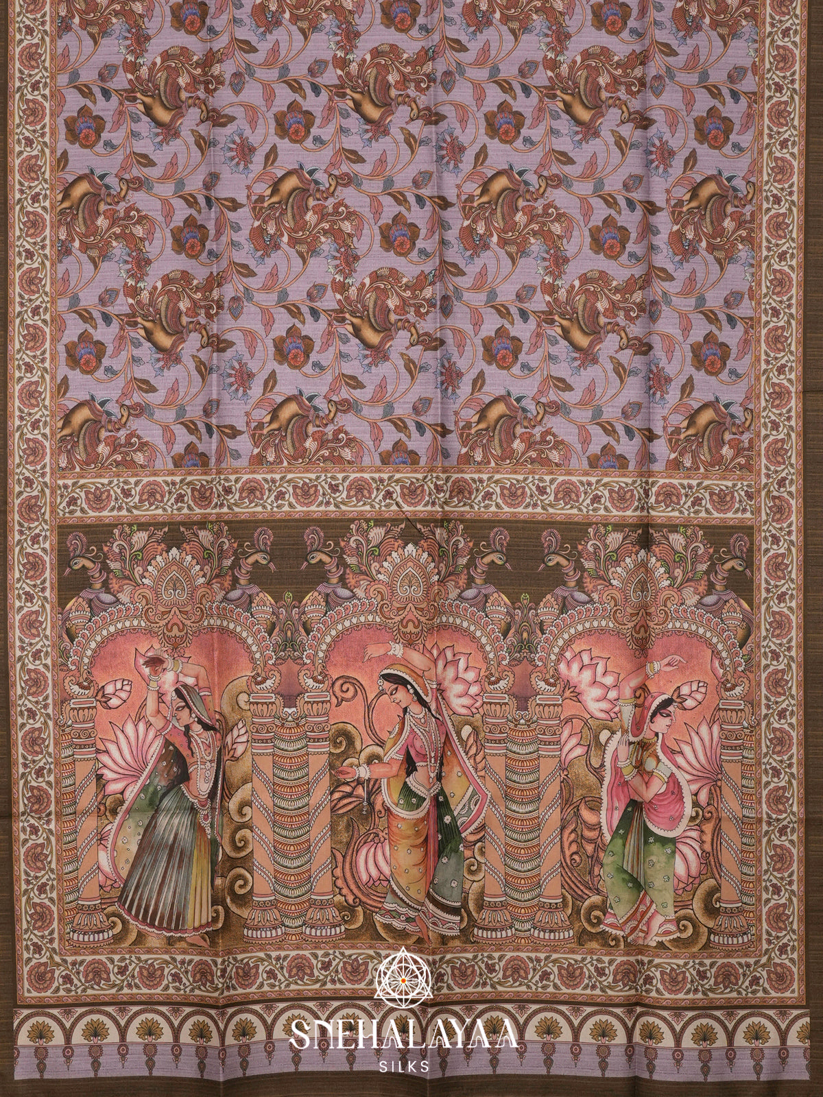 Lavender  Tussar Saree