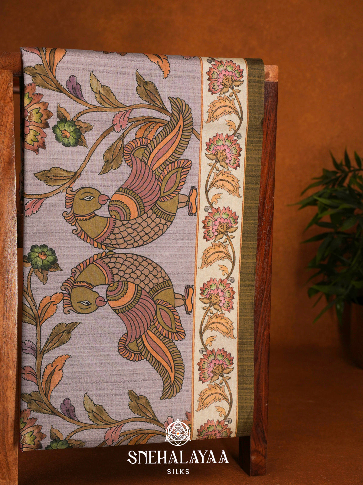 Lavender  Tussar Saree