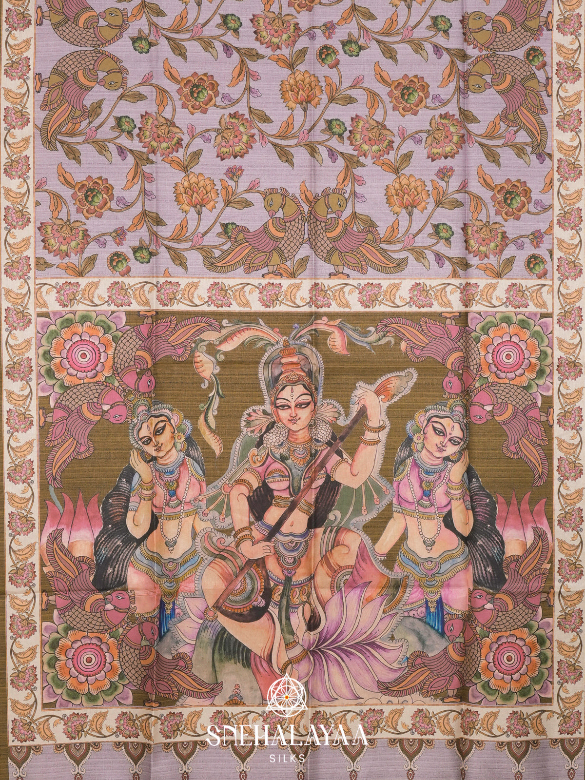 Lavender  Tussar Saree