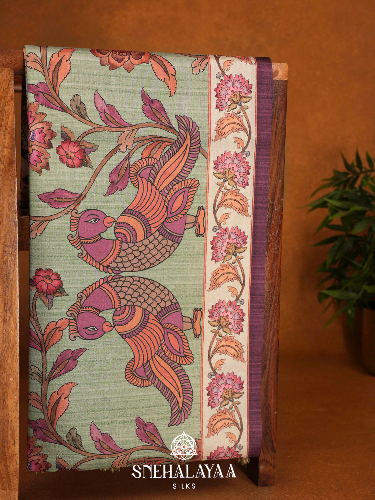 Sage Green  Tussar Saree