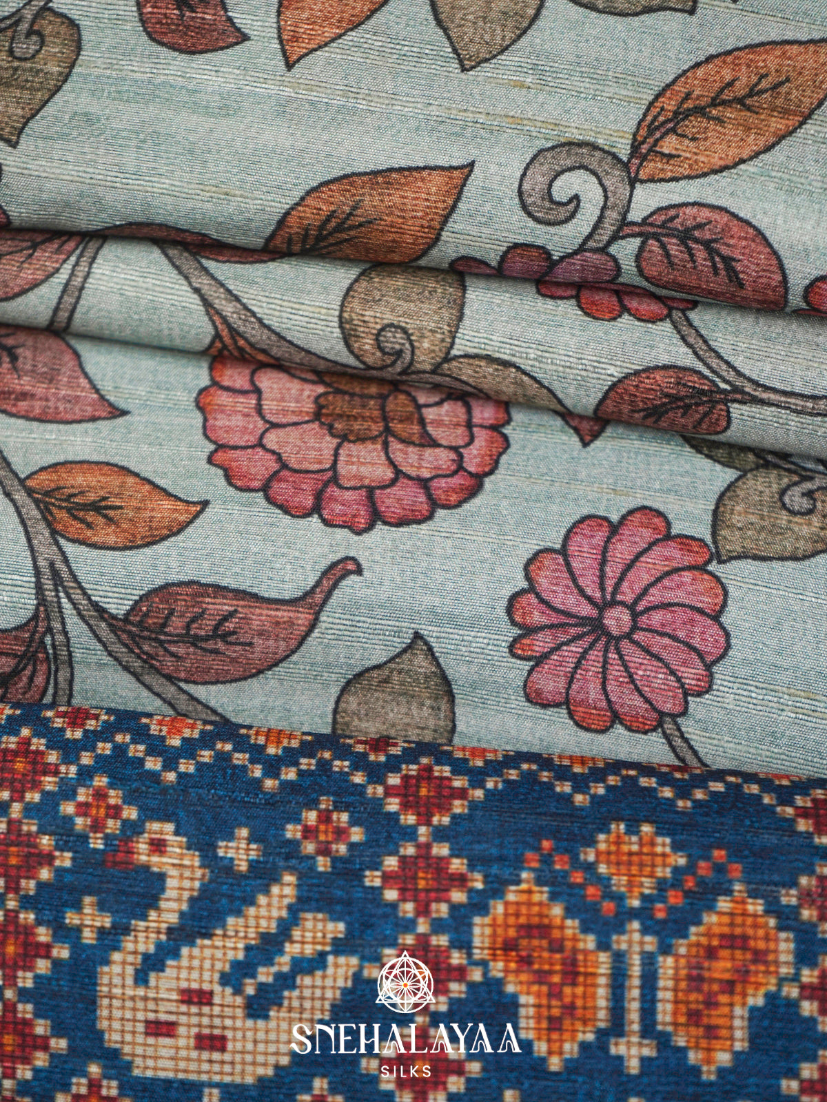 Sea Green  Tussar Saree