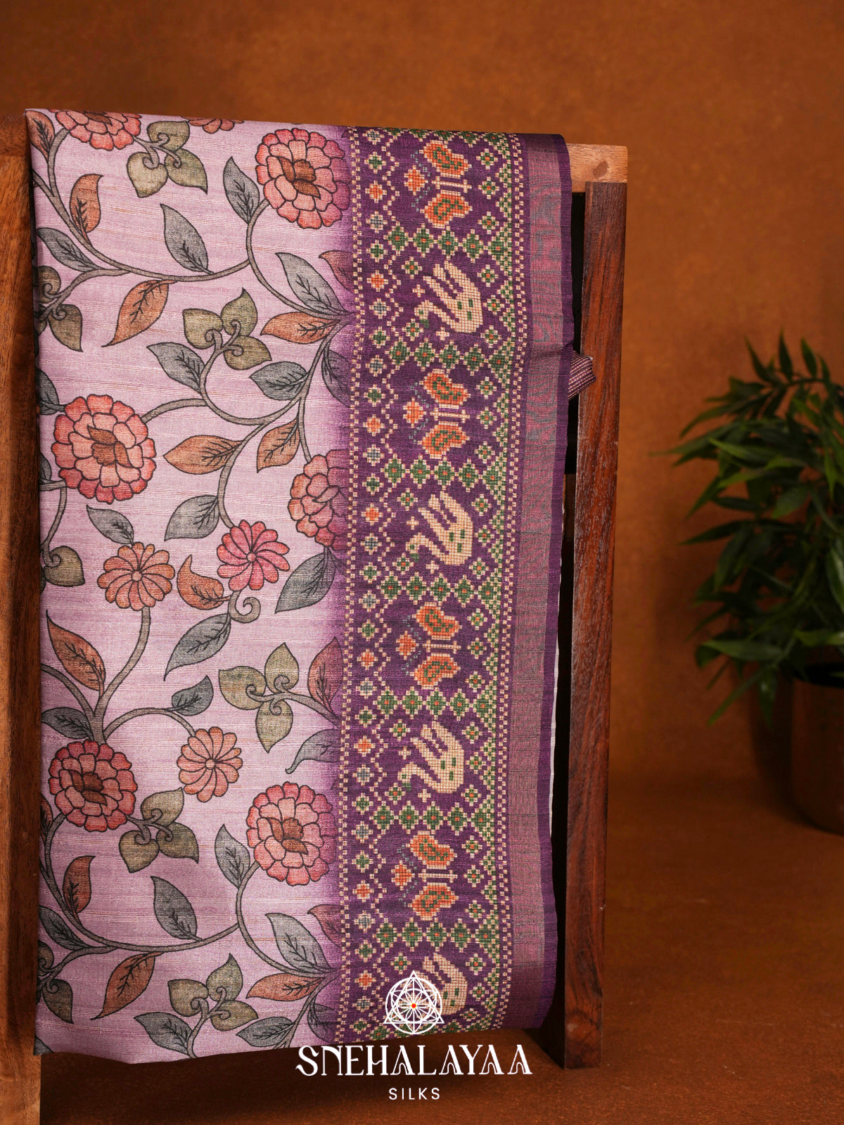 Lavender  Tussar Saree
