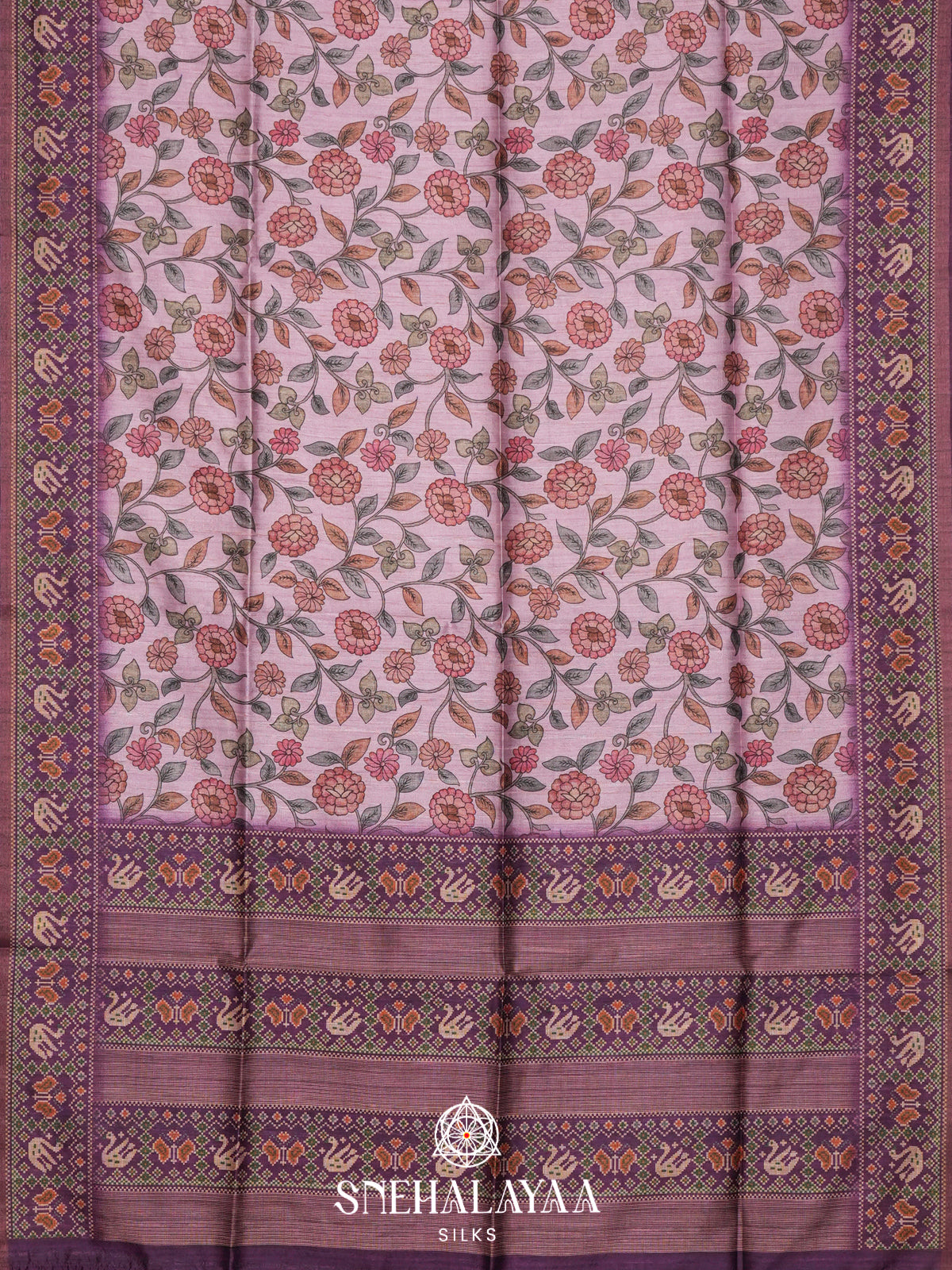 Lavender  Tussar Saree