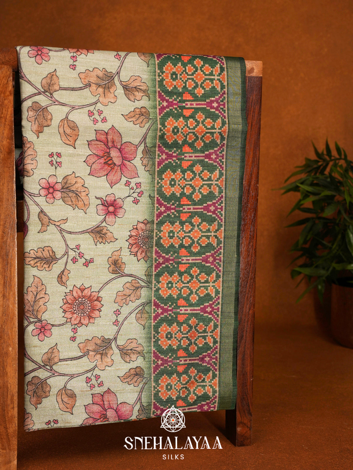 Pale Green  Tussar Saree