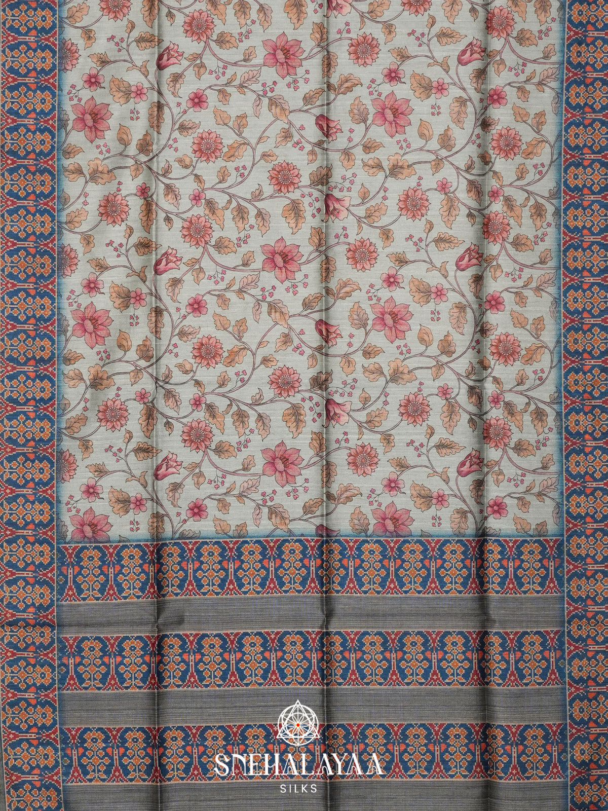 Sage Green  Tussar Saree