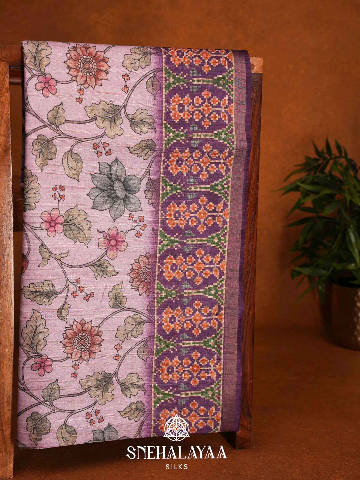 Lavender  Tussar Saree