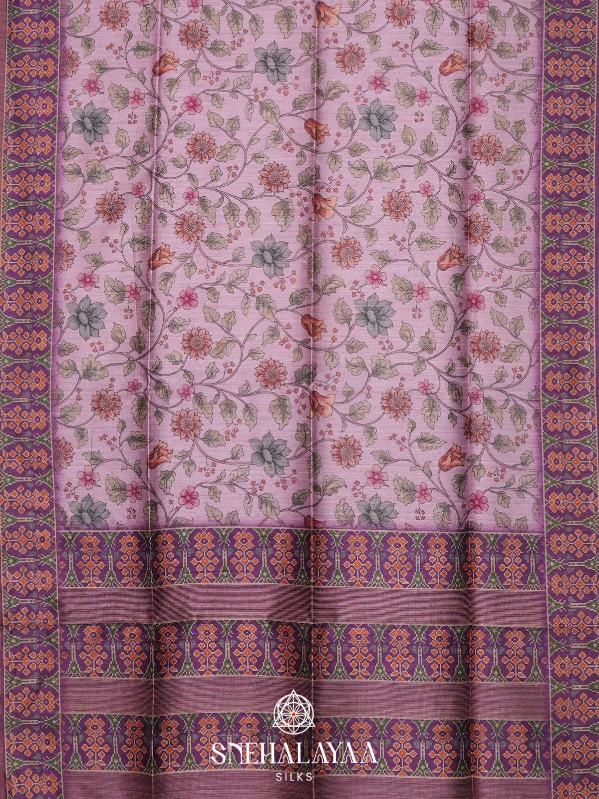 Lavender  Tussar Saree
