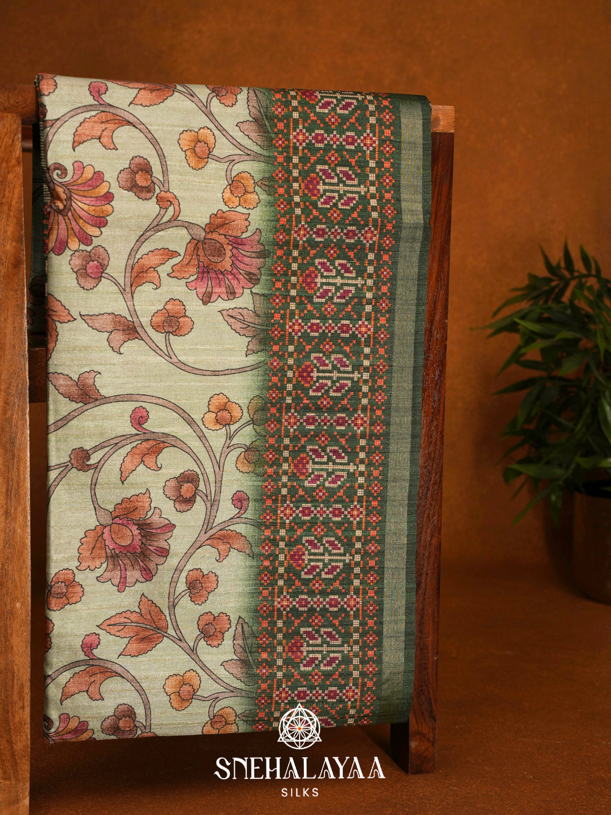Pale Green  Tussar Saree