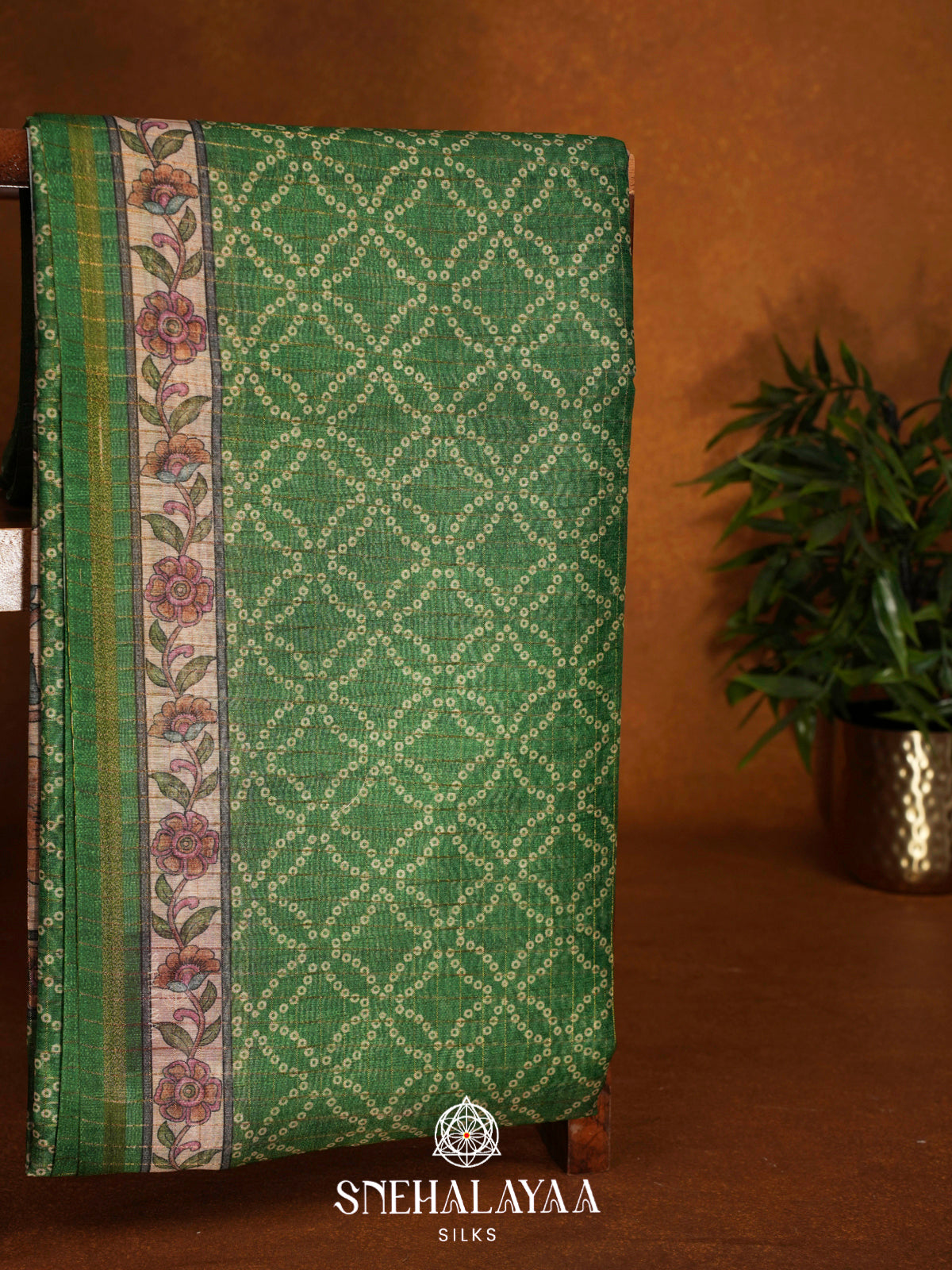 Green  Linen Saree