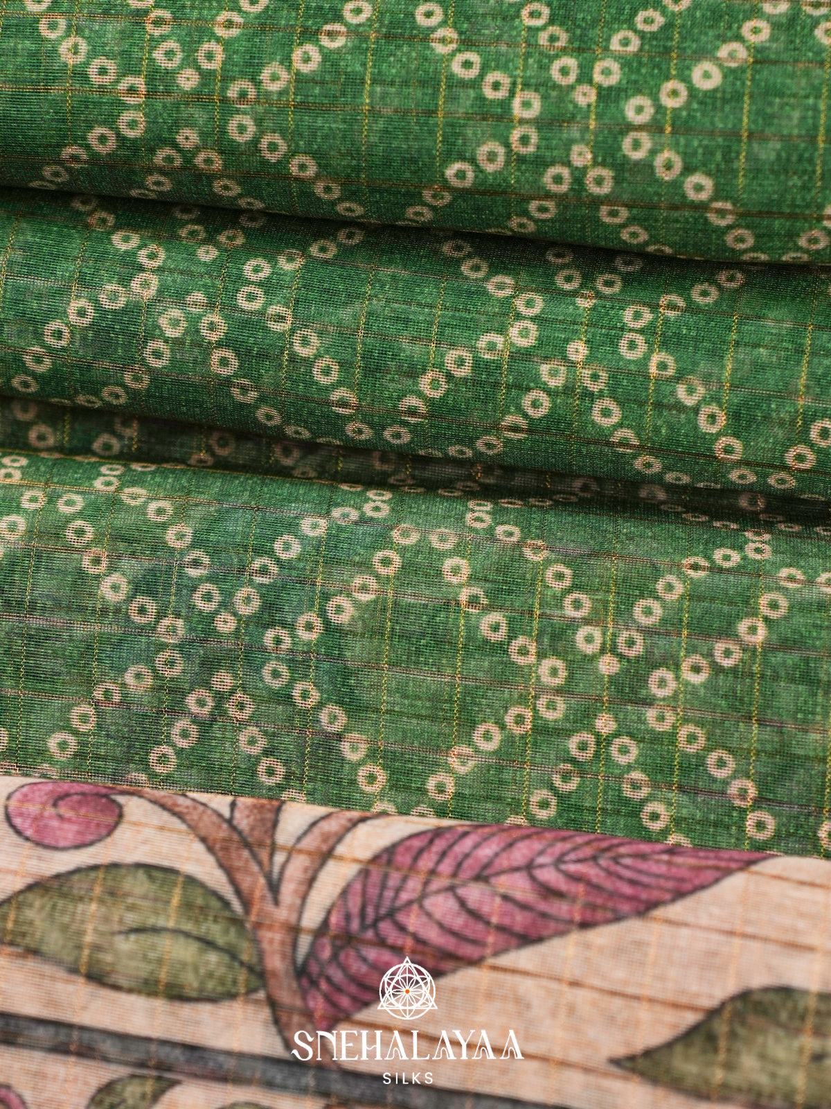 Green  Linen Saree